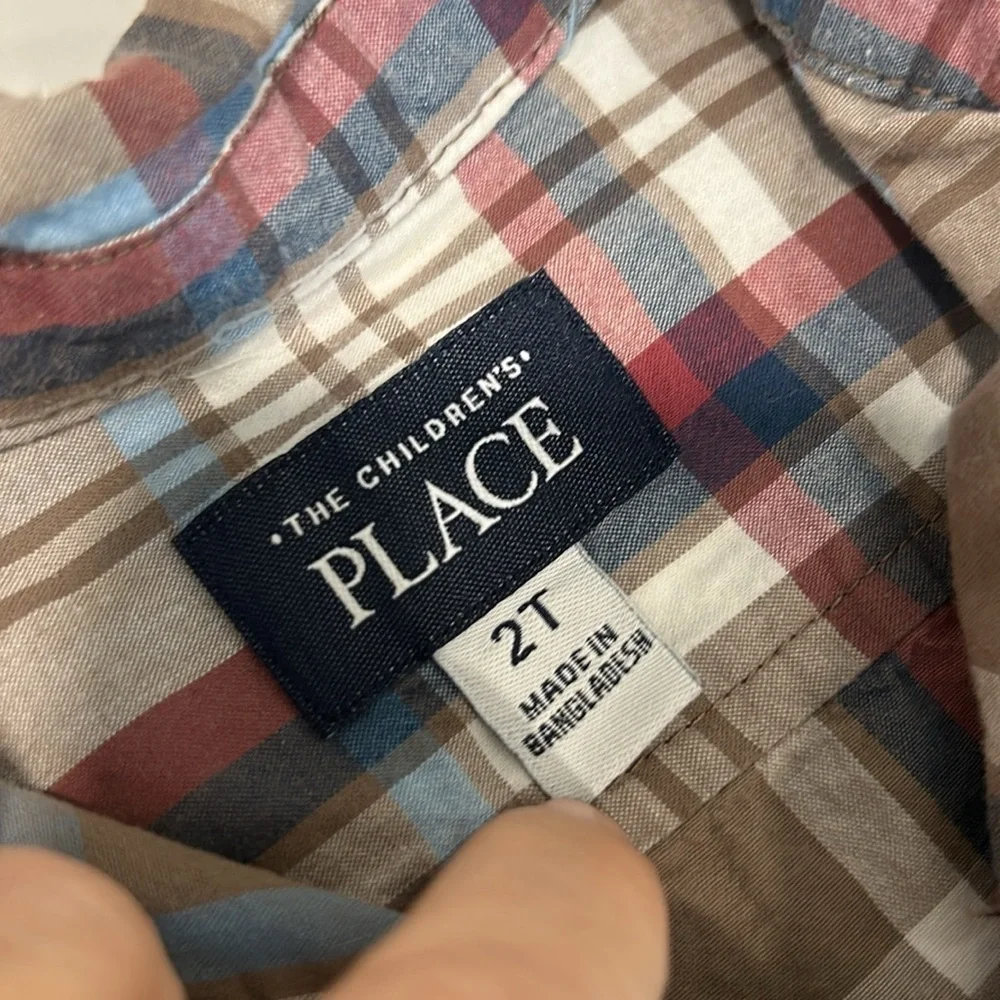 Plaid Button-Up Kids Shirt